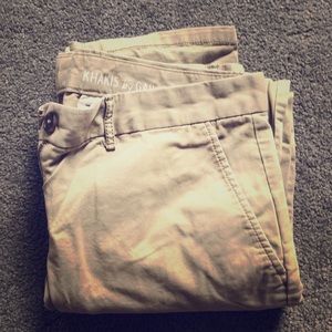 Gap Khakis. Broken in straight size 2. Faded olive